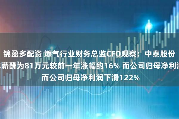 锦盈多配资 燃气行业财务总监CFO观察：中泰股份唐伟2024年薪酬为81万元较前一年涨幅约16% 而公司归母净利润下滑122%