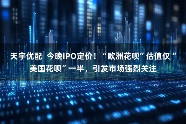 天宇优配  今晚IPO定价！“欧洲花呗”估值仅“美国花呗”一半，引发市场强烈关注